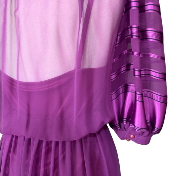 Purple sheer dress- vintage - Picture 4 of 8